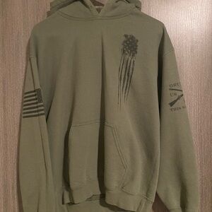 Men's Green Grunt Style Hoodie